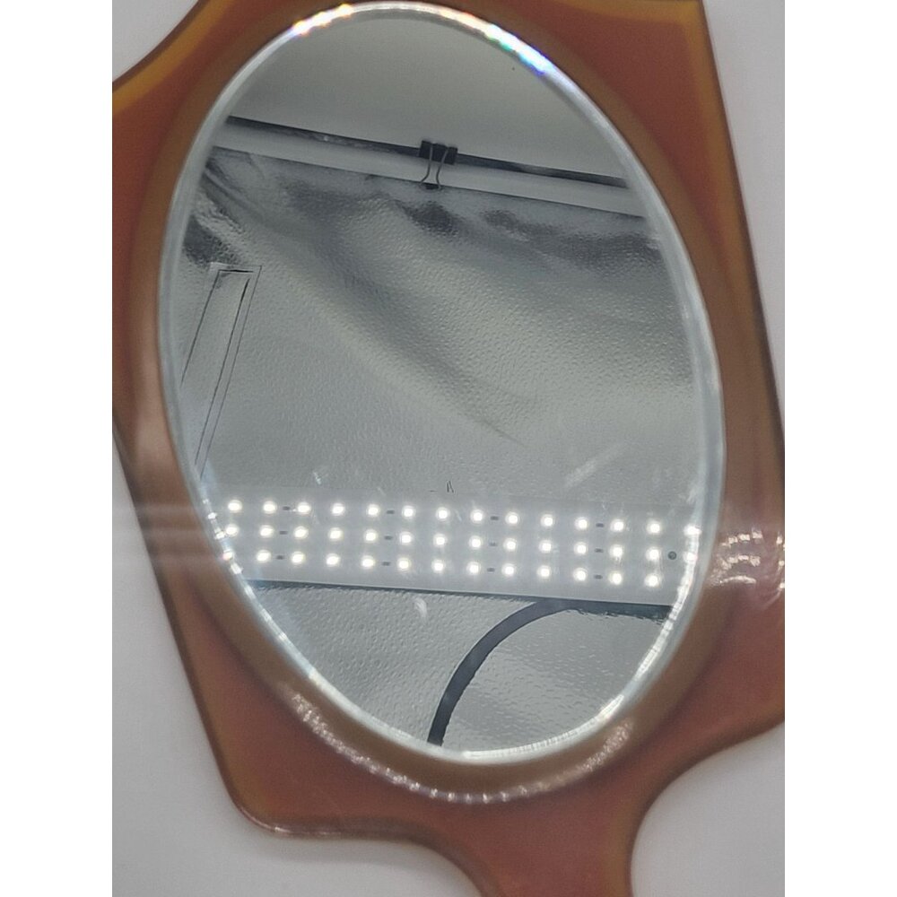 Vtg Art Deco Pearlized Celluloid Bakelite Hand Held Mirror - Picture 5 of 10
